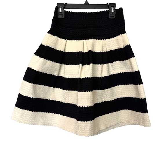 Anthropologie Girls From Savoy Pointe Belle Skirt Black & White Striped - Picture 2 of 7